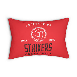 Strikers Property Red Spun Polyester Lumbar Pillow