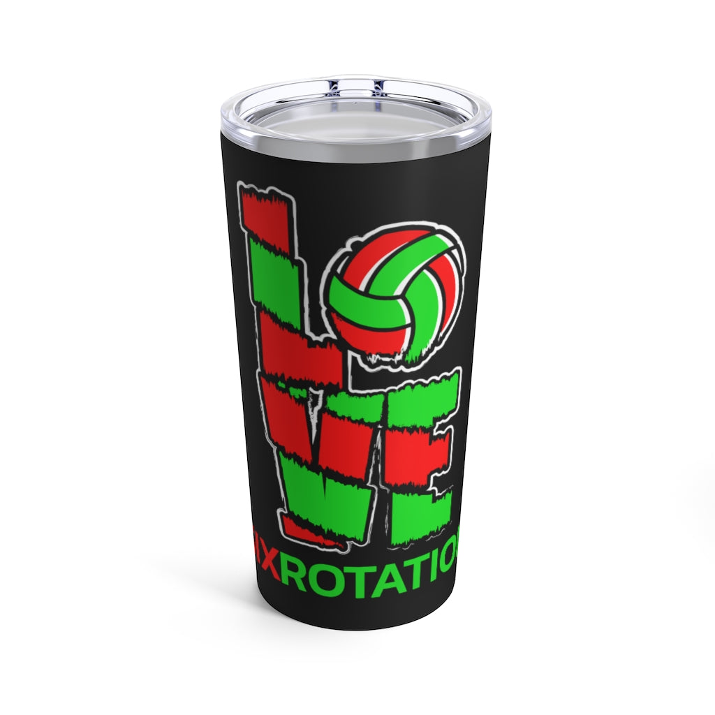 Six Rotation Volley Love Ornament Tumbler 20oz