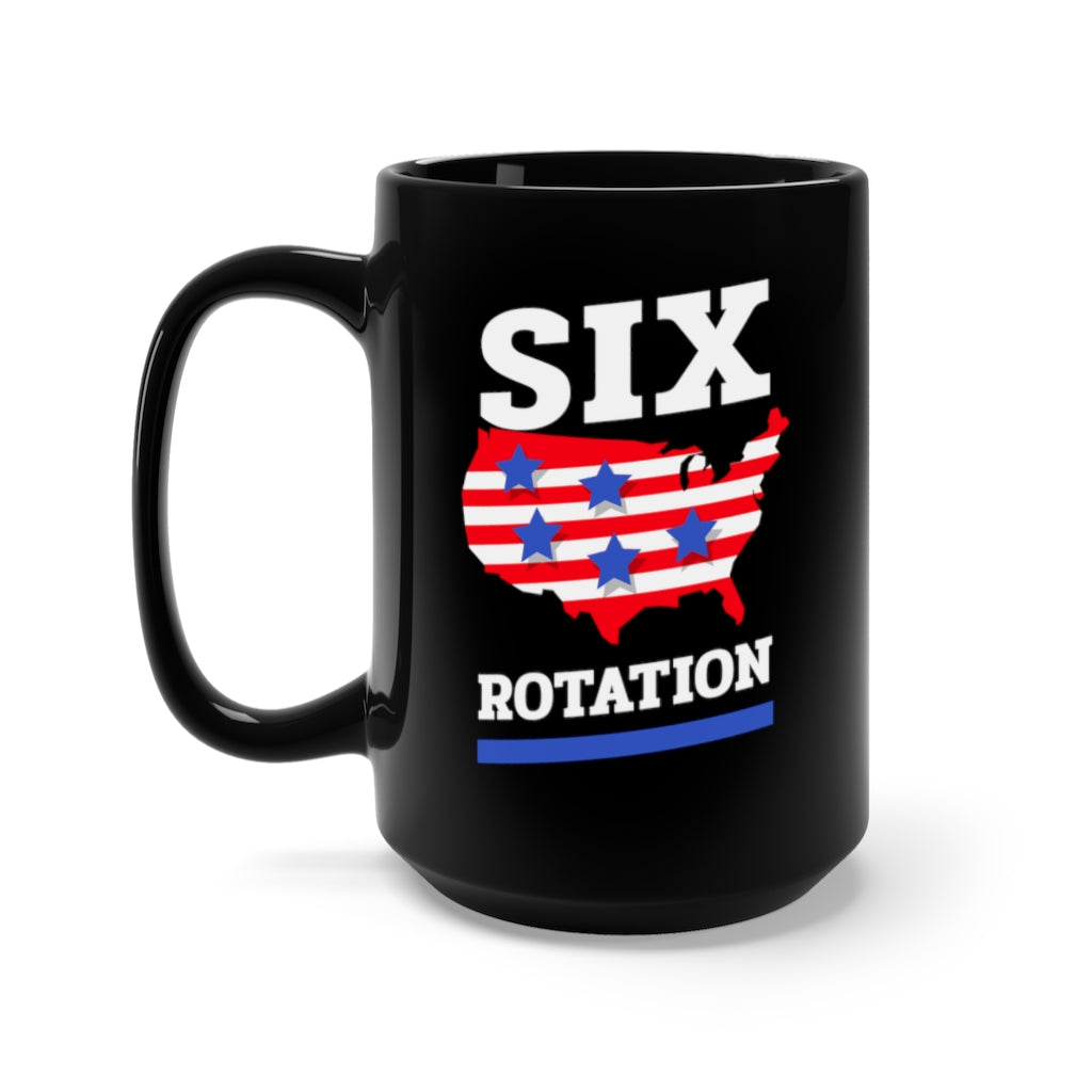 Six Rotation Land of the Free Black Mug 15oz