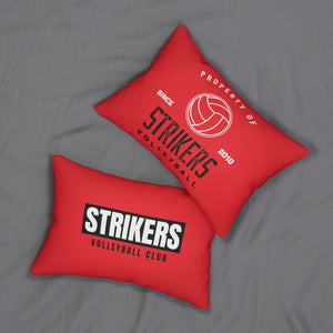 Strikers Property Red Spun Polyester Lumbar Pillow