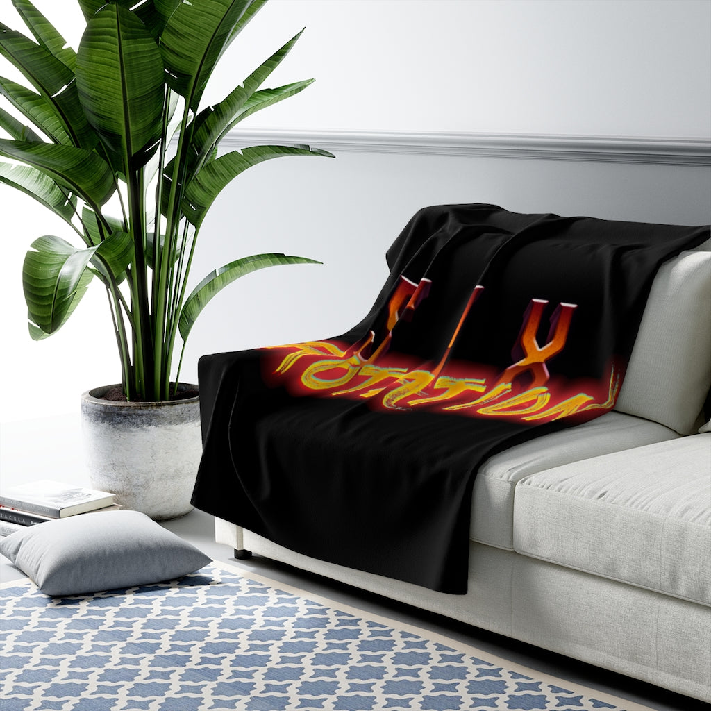 Six Rotation Fire Sherpa Fleece Blanket