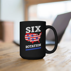 Six Rotation Land of the Free Black Mug 15oz