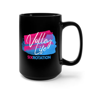 Six Rotation Volley Life Cotton Candy Black Mug 15oz