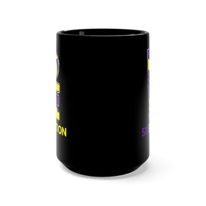 Six Rotation Volley Love LS Black Mug 15oz