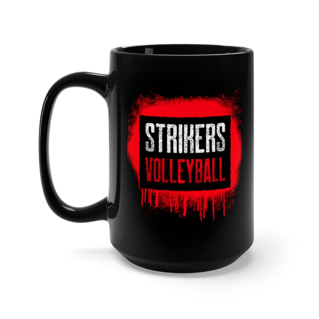 Strikers Stencil Black Mug 15oz