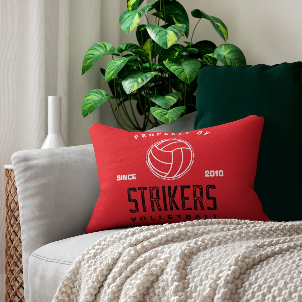 Strikers Property Red Spun Polyester Lumbar Pillow