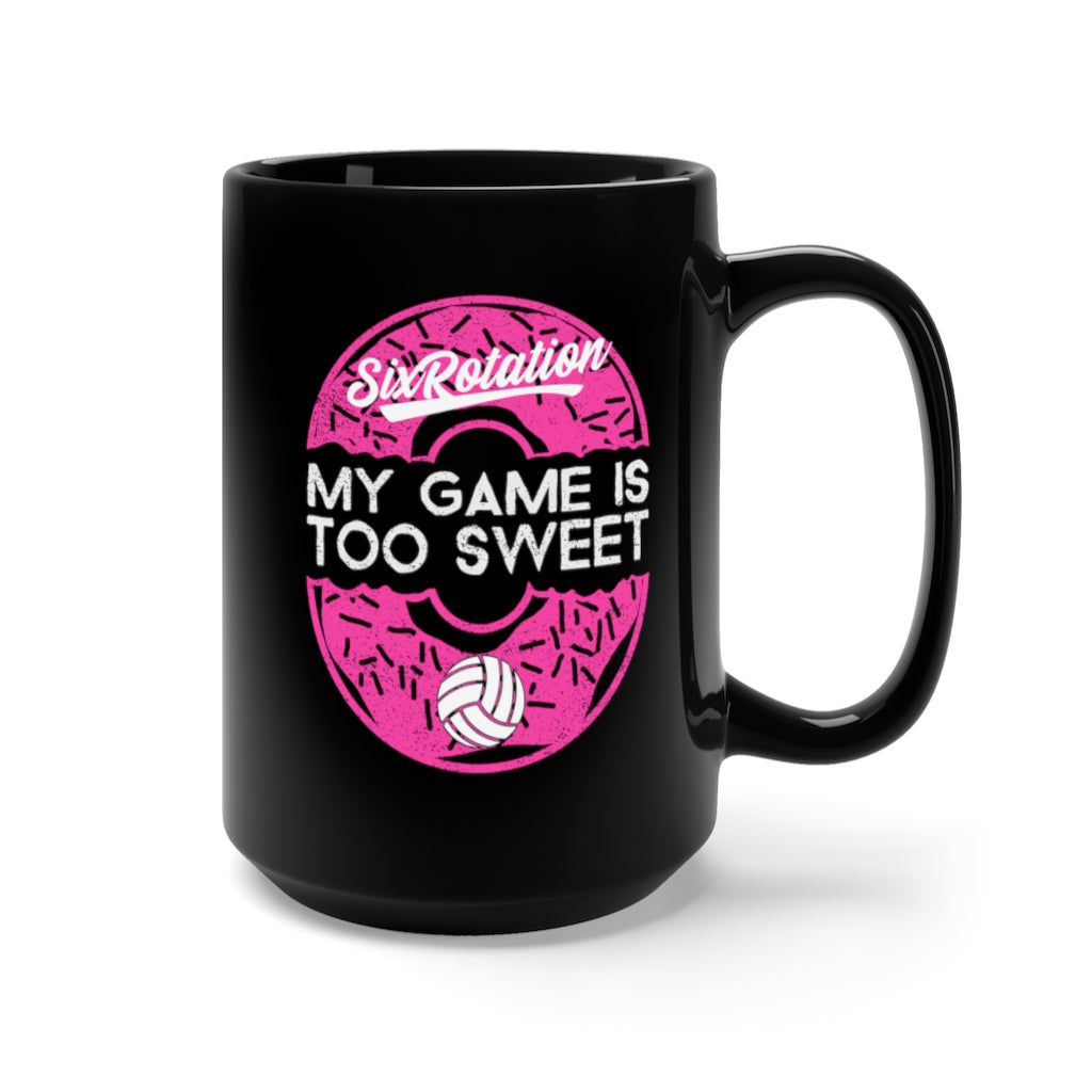 Six Rotation Sweet Game Black Mug 15oz