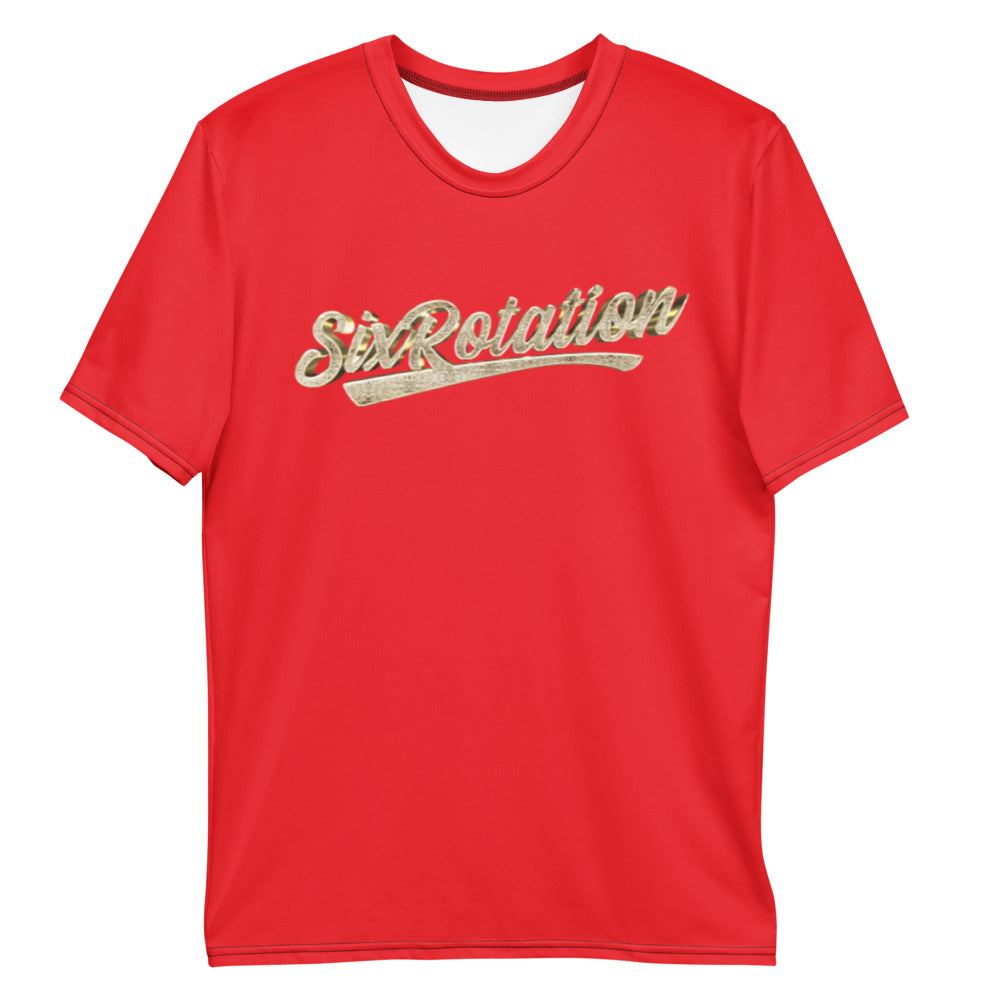 Six Rotation Gold Script Sublimated Men's T-shirt