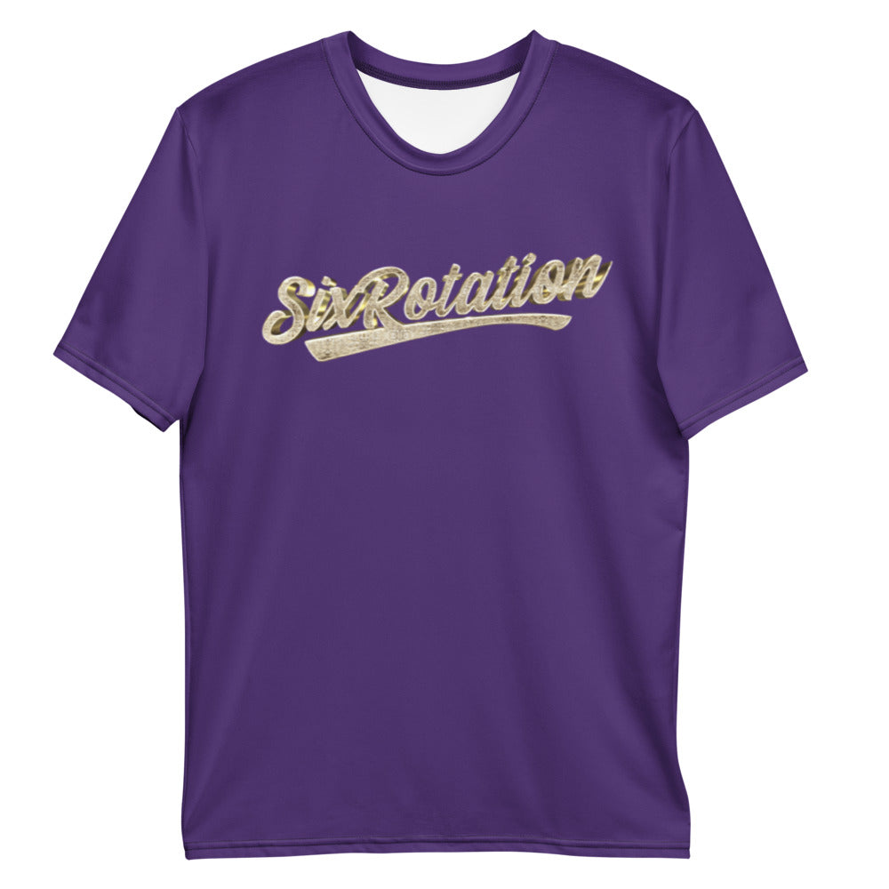 Six Rotation Gold Script Sublimated Men's T-shirt