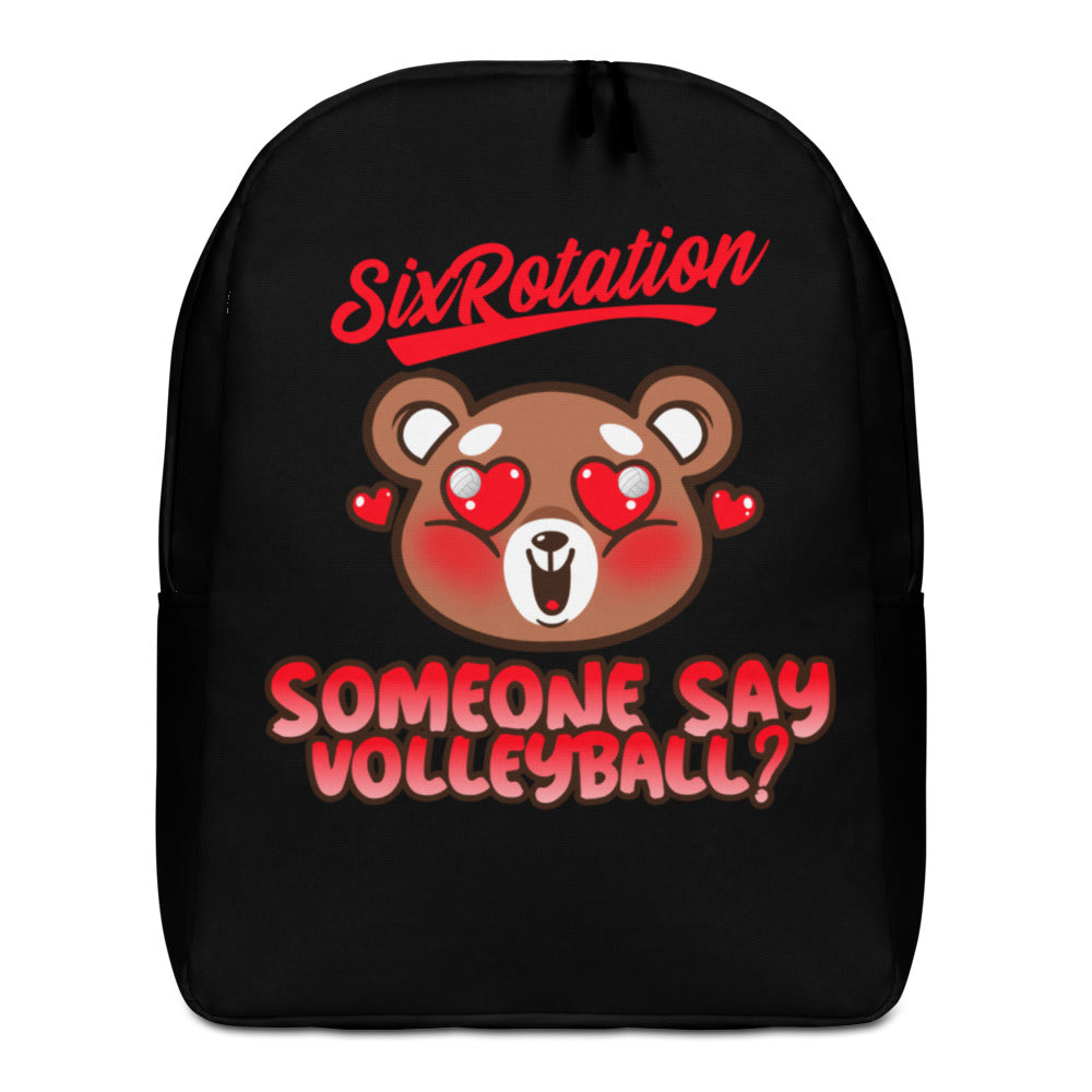 Six Rotation Volleybear Love Minimalist Backpack