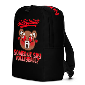 Six Rotation Volleybear Love Minimalist Backpack