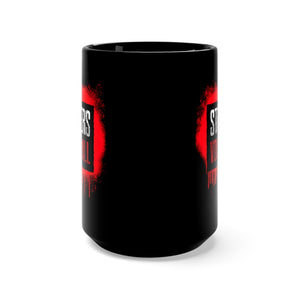 Strikers Stencil Black Mug 15oz