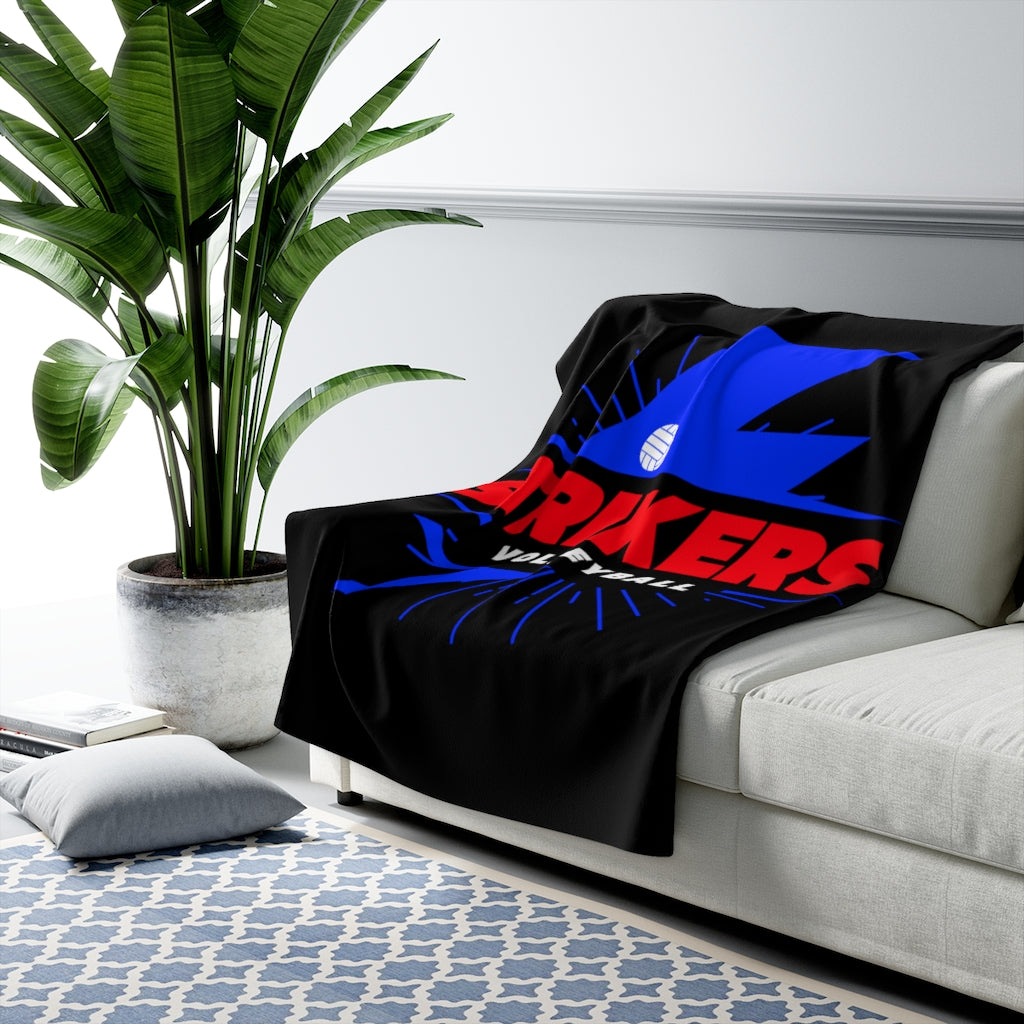 Strikers Blue Bolt Sherpa Fleece Blanket