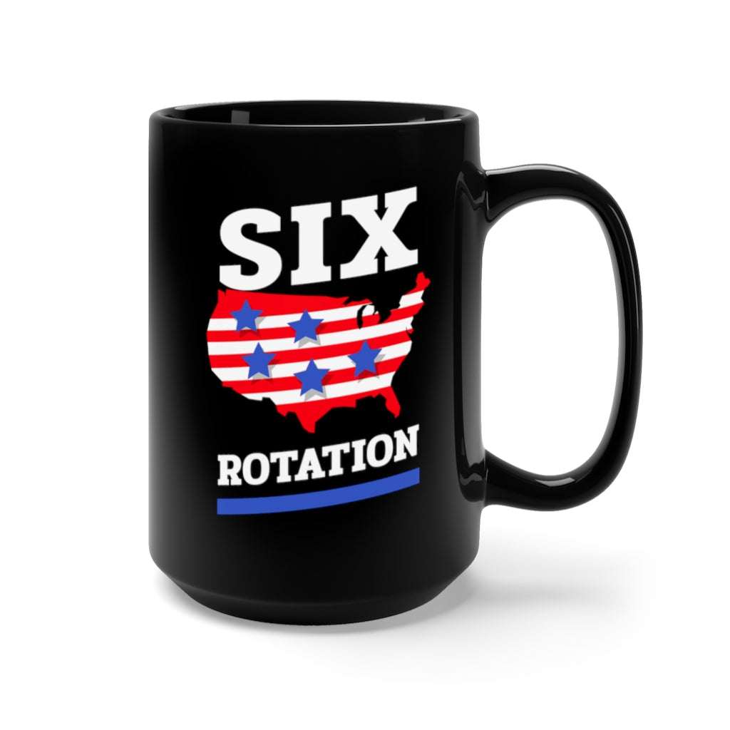 Six Rotation Land of the Free Black Mug 15oz