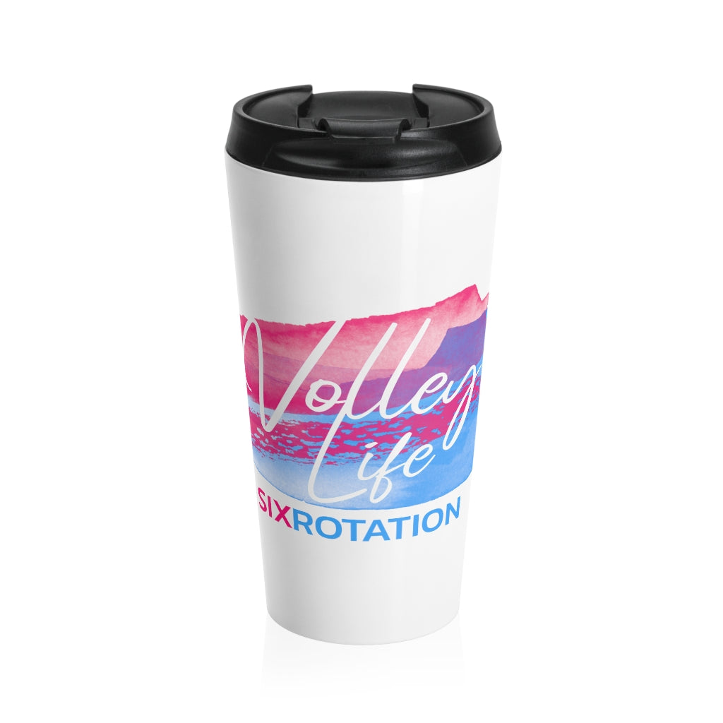 Six Rotation Volley Life Cotton Candy Stainless Steel Travel Mug