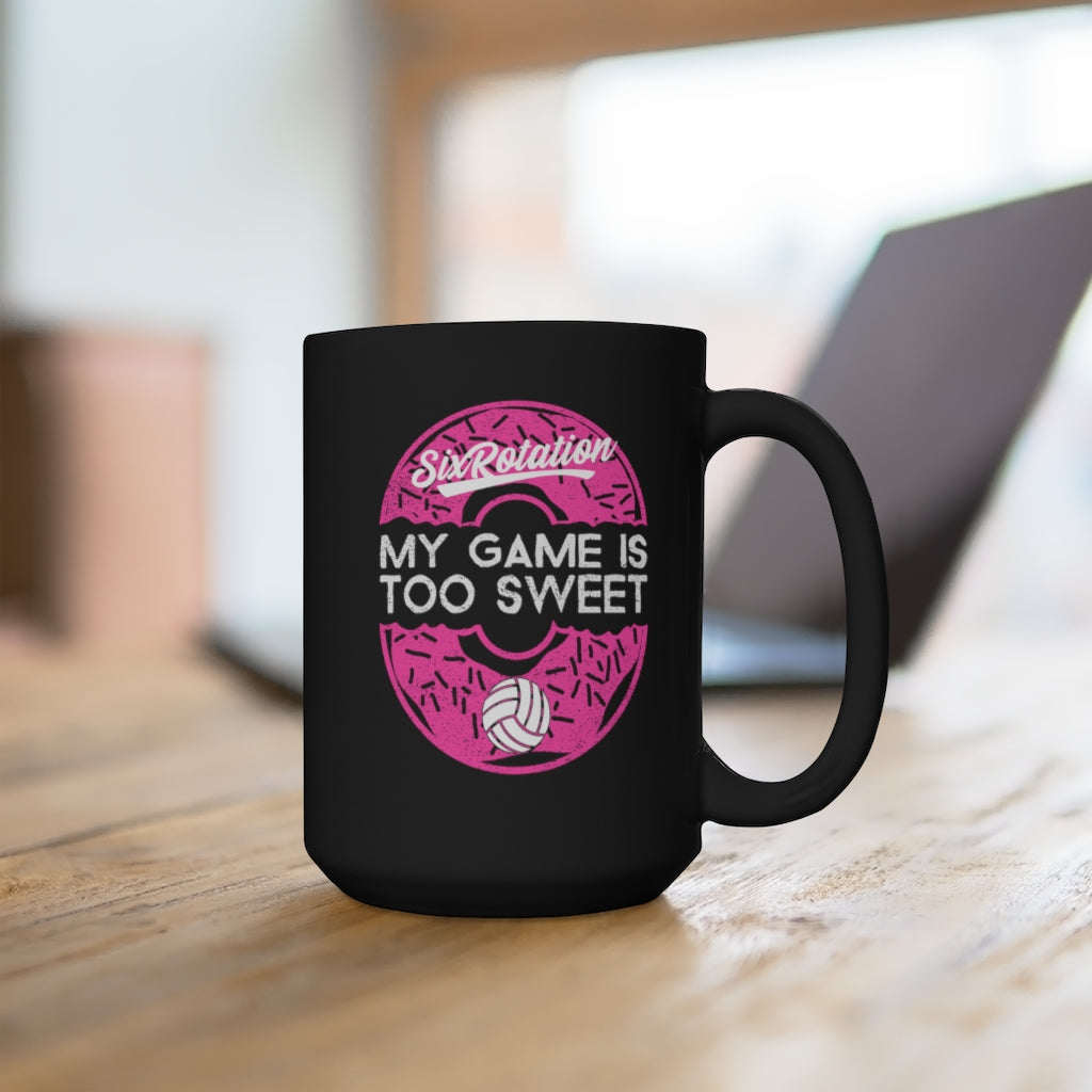 Six Rotation Sweet Game Black Mug 15oz