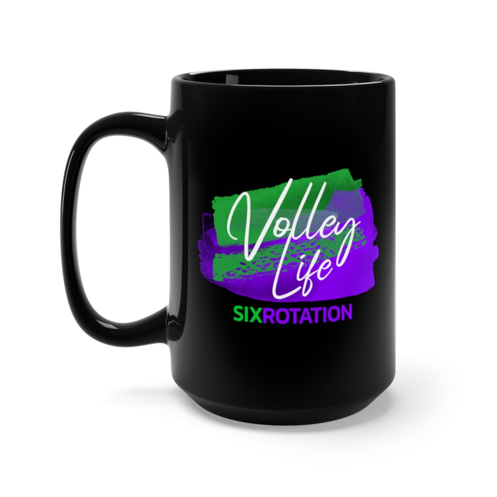 Six Rotation Volley Life Hulk Black Mug 15oz