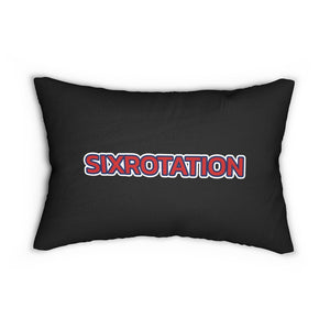 Six Rotation Stars and Stripes Spun Polyester Lumbar Pillow