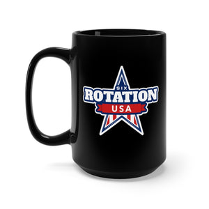 Six Rotation Patriot Black Mug 15oz