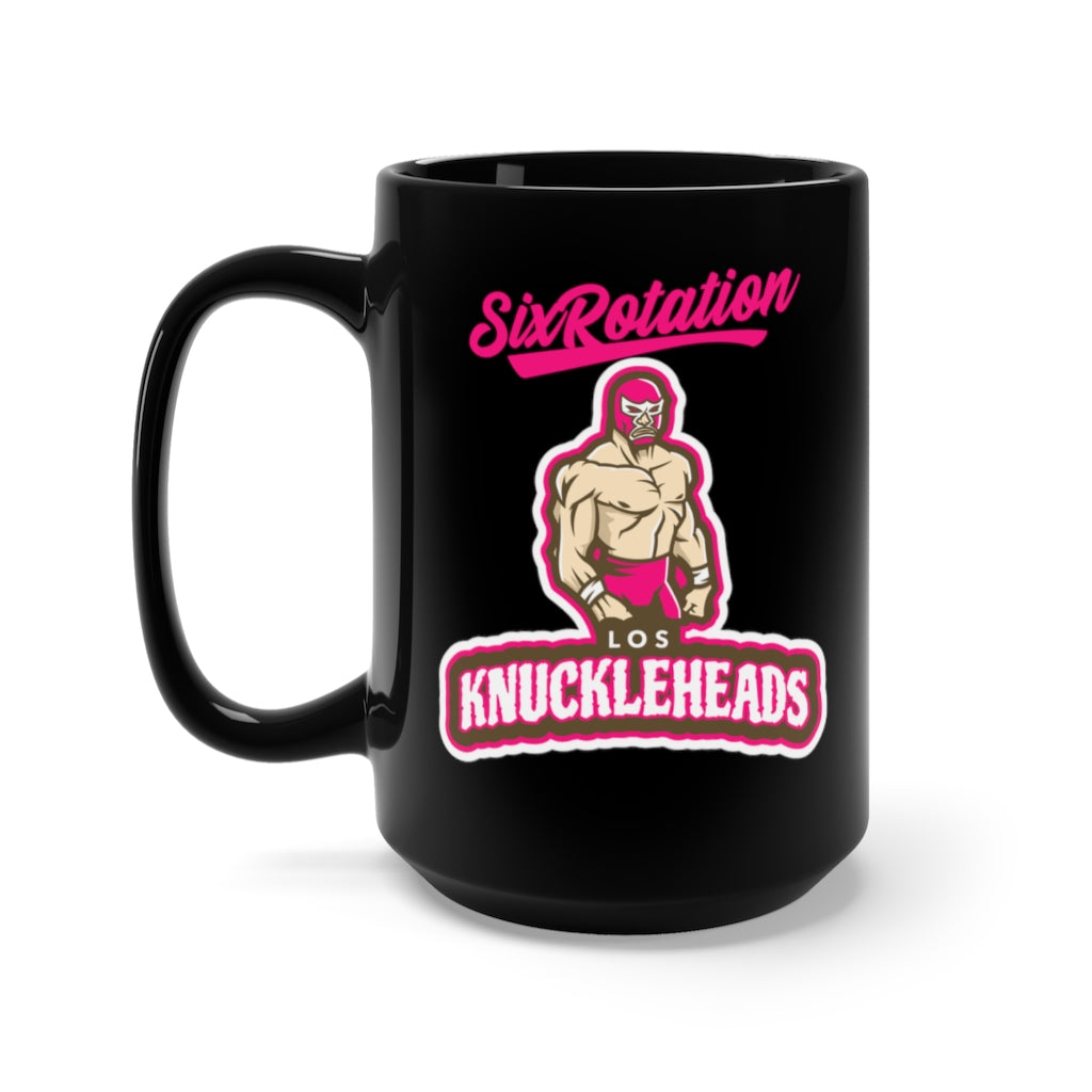 Six Rotation Los Knuckleheads Black Mug 15oz