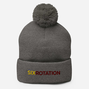 Six Rotation Basic WR Pom-Pom Beanie