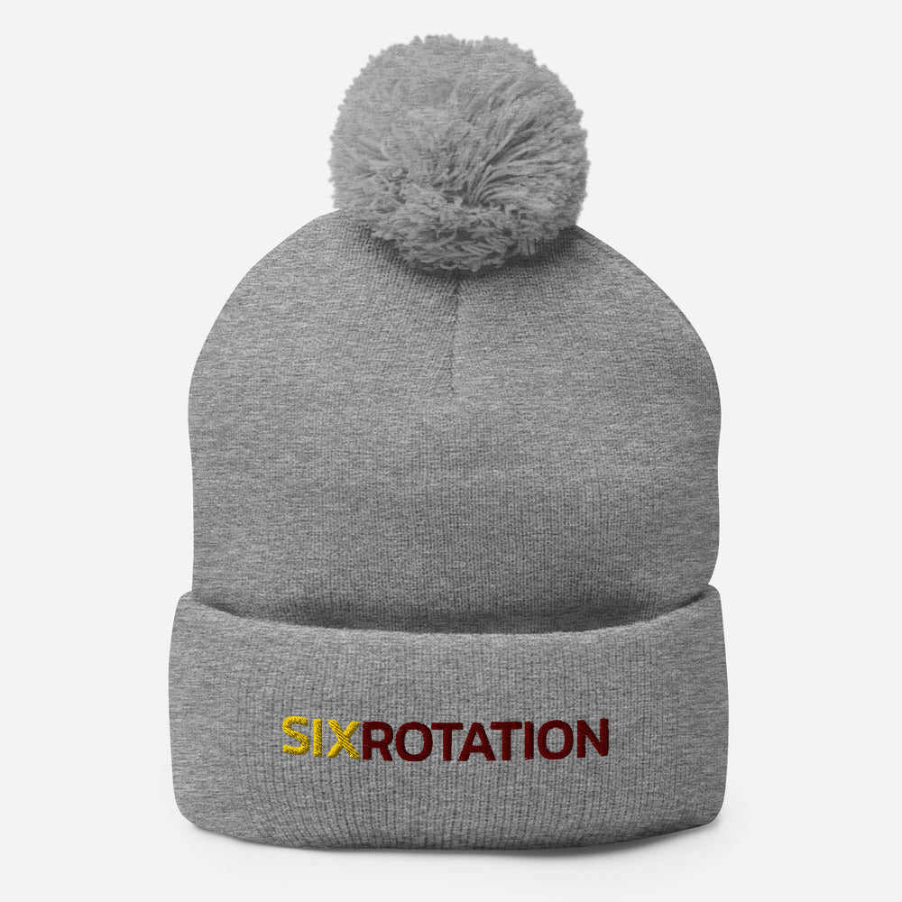 Six Rotation Basic WR Pom-Pom Beanie