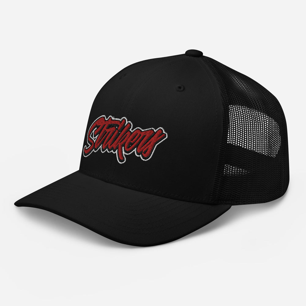 Strikers Script Red Trucker Hat