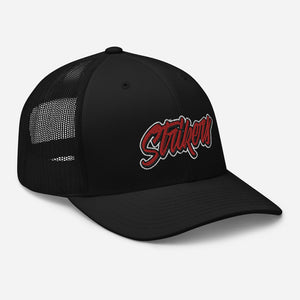 Strikers Script Red Trucker Hat