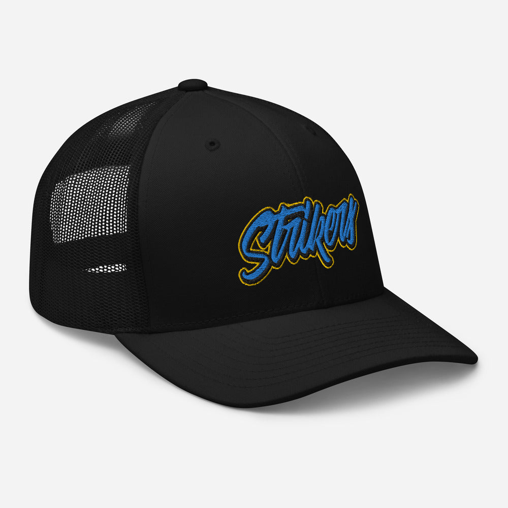 Strikers Script Classic Blue Trucker Hat