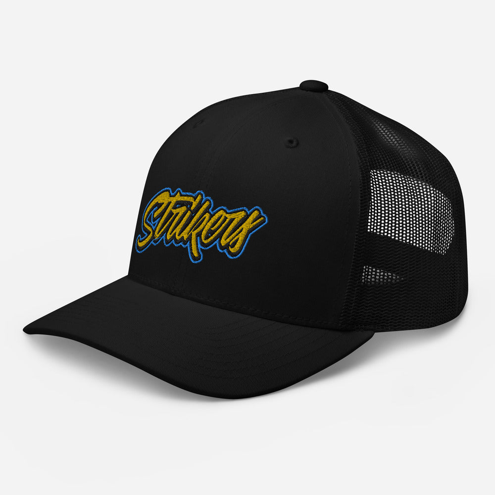 Strikers Classic Script Gold Trucker Hat