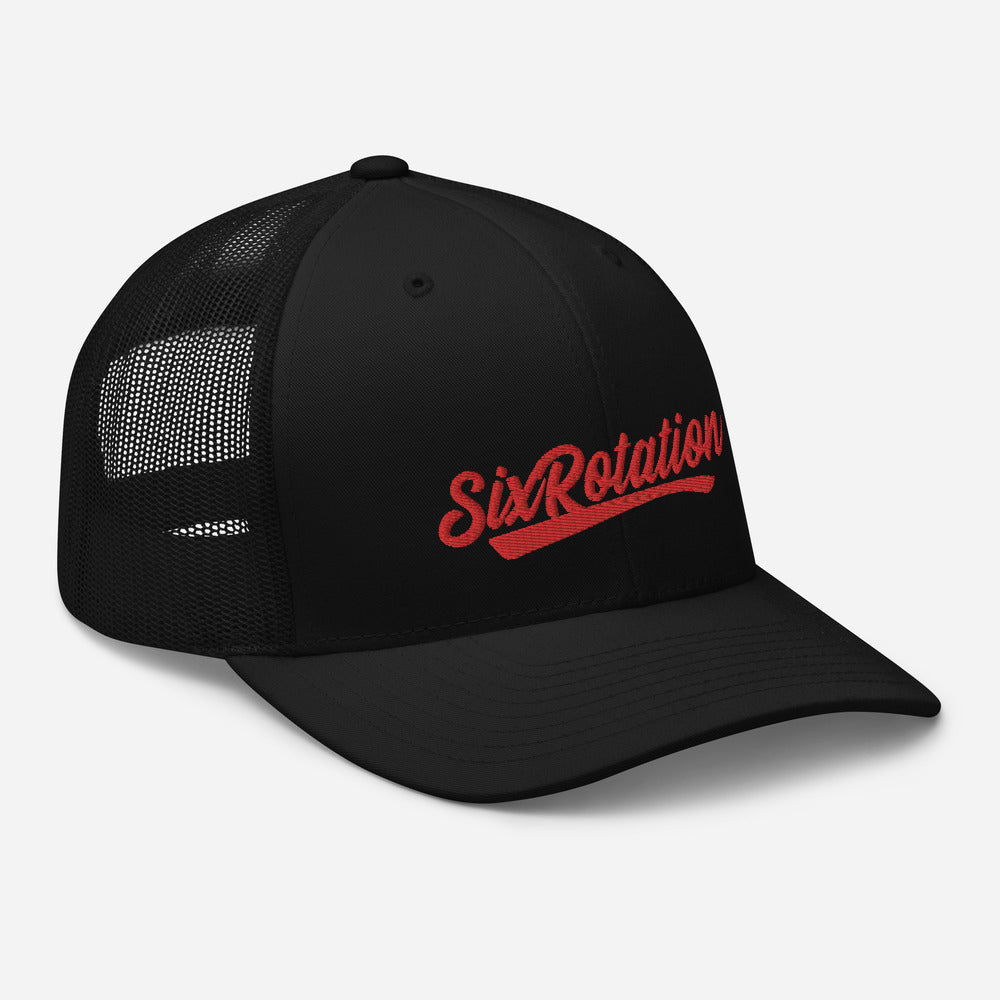 Six Rotation Swift Red Trucker Hat