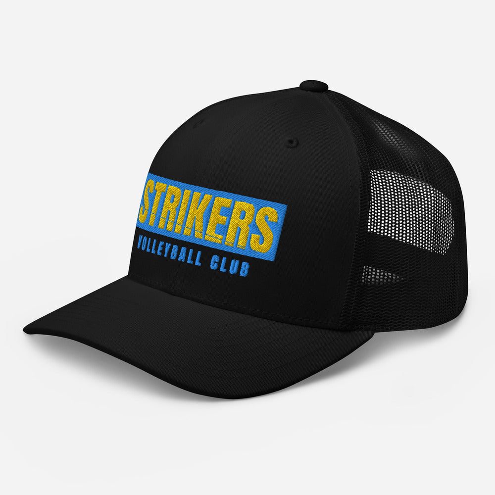 Strikers Classic Long Block Gold Trucker Hat