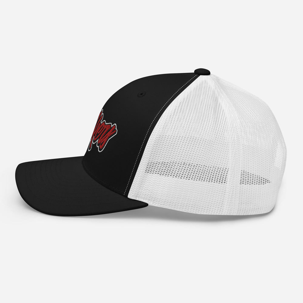 Strikers Script Red Trucker Hat