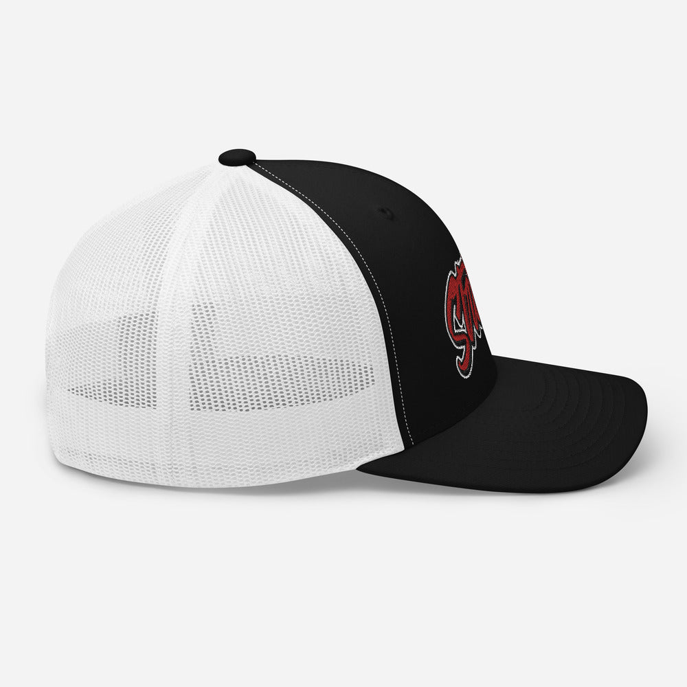 Strikers Script Red Trucker Hat