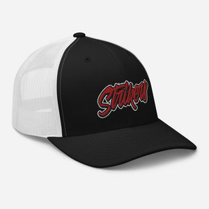 Strikers Script Red Trucker Hat