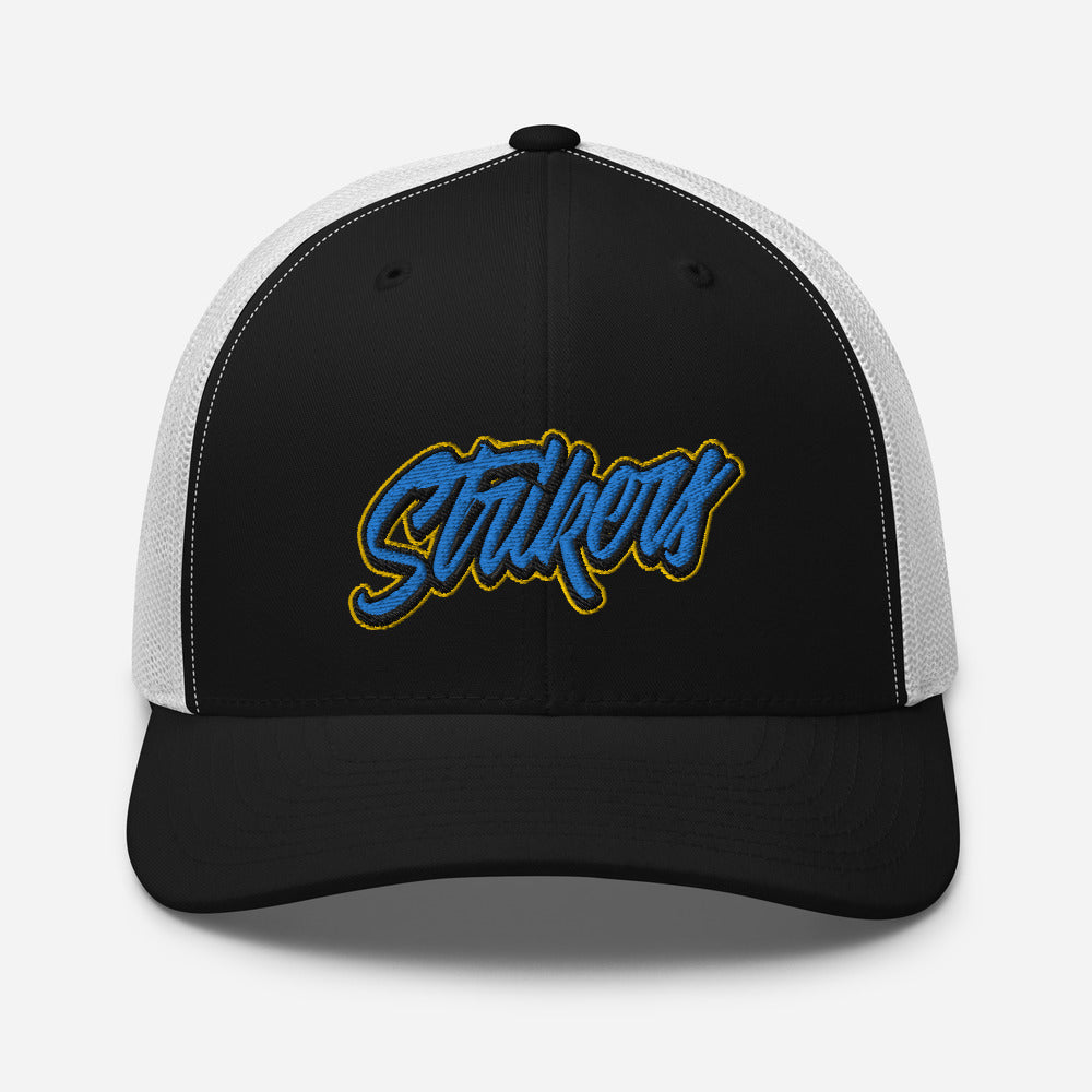 Strikers Script Classic Blue Trucker Hat