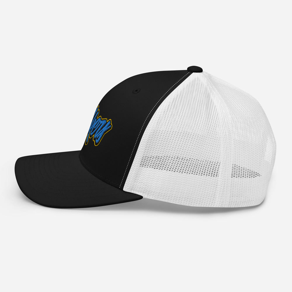 Strikers Script Classic Blue Trucker Hat