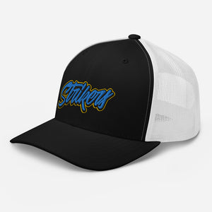 Strikers Script Classic Blue Trucker Hat