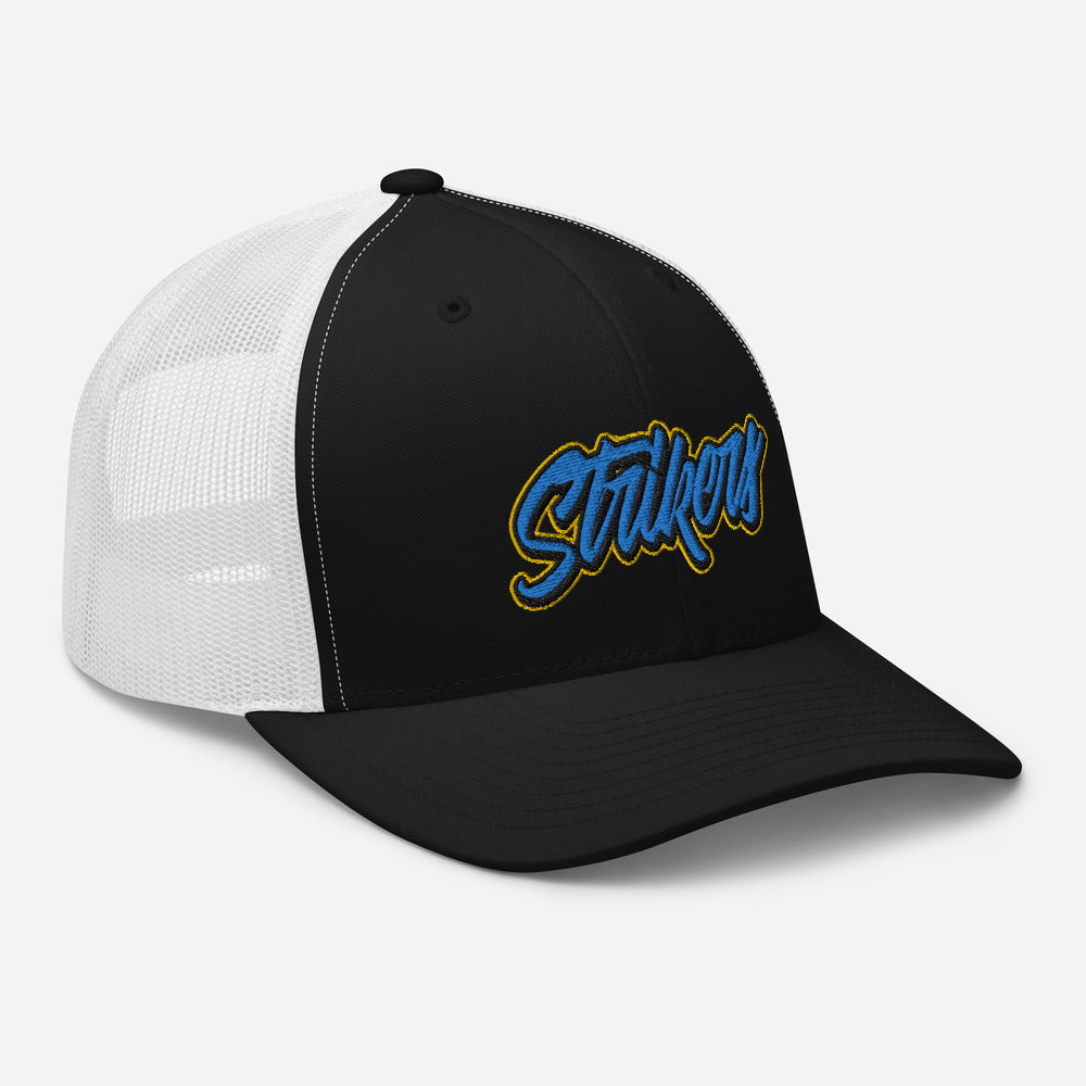 Strikers Script Classic Blue Trucker Hat