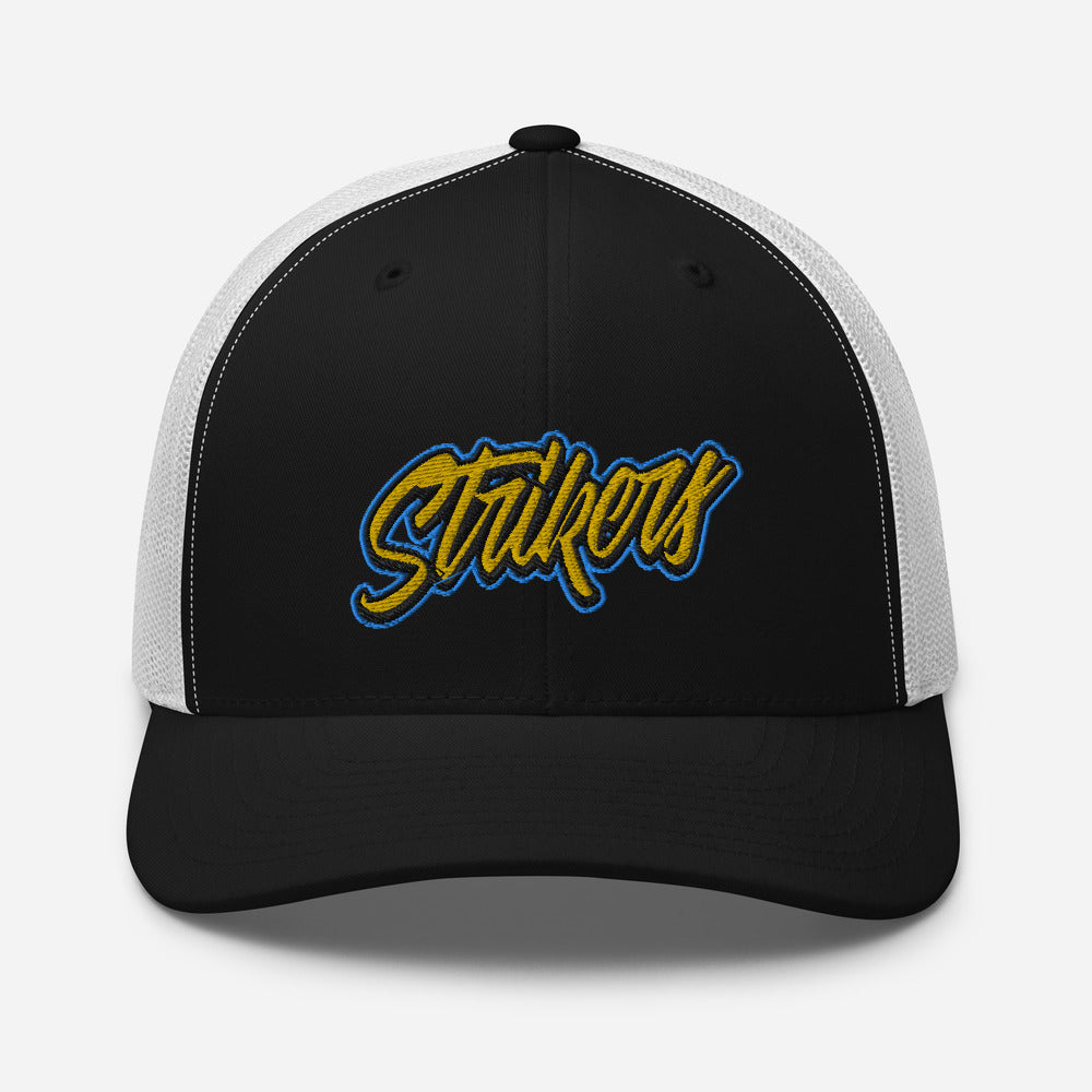 Strikers Classic Script Gold Trucker Hat