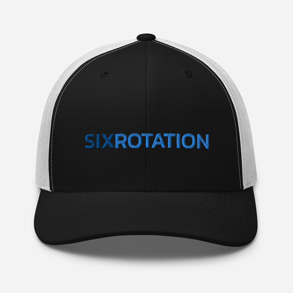 Six Rotation Basic Blue Trucker Hat