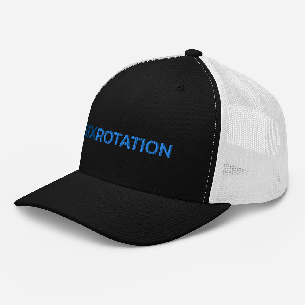 Six Rotation Basic Blue Trucker Hat