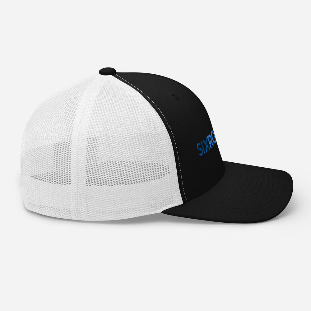 Six Rotation Basic Blue Trucker Hat