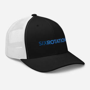 Six Rotation Basic Blue Trucker Hat