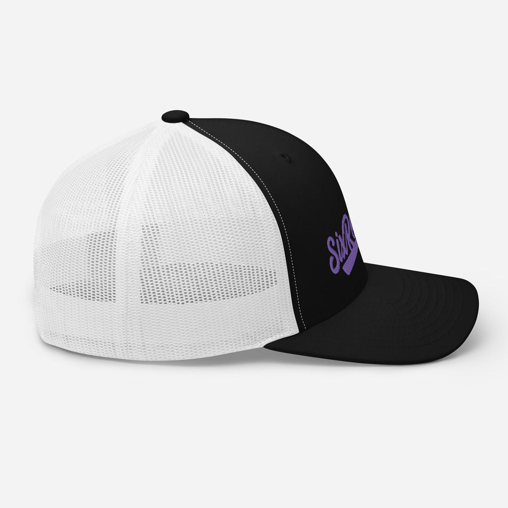 Six Rotation Swift Purple Trucker Hat