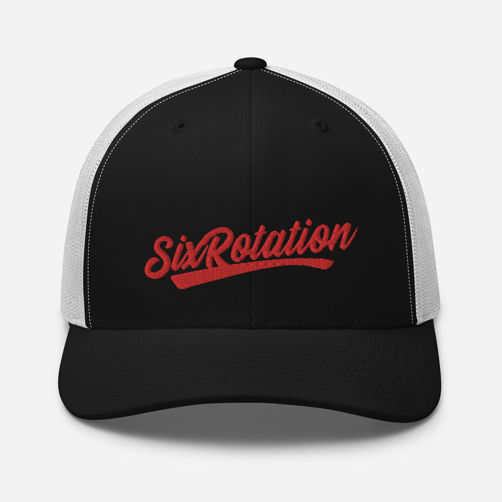 Six Rotation Swift Red Trucker Hat