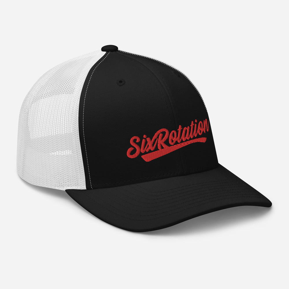 Six Rotation Swift Red Trucker Hat