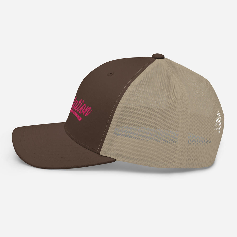 Six Rotation Swift Hot Pink Trucker Hat