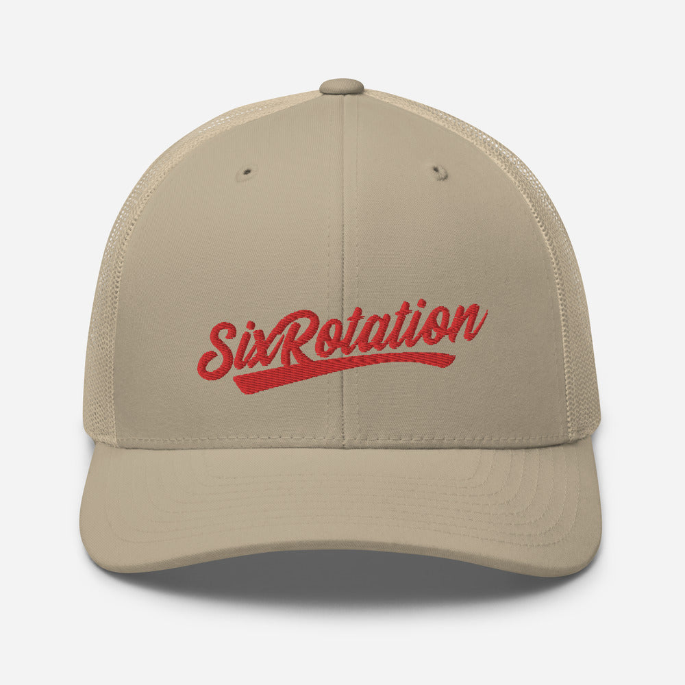 Six Rotation Swift Red Trucker Hat