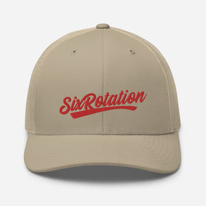 Six Rotation Swift Red Trucker Hat